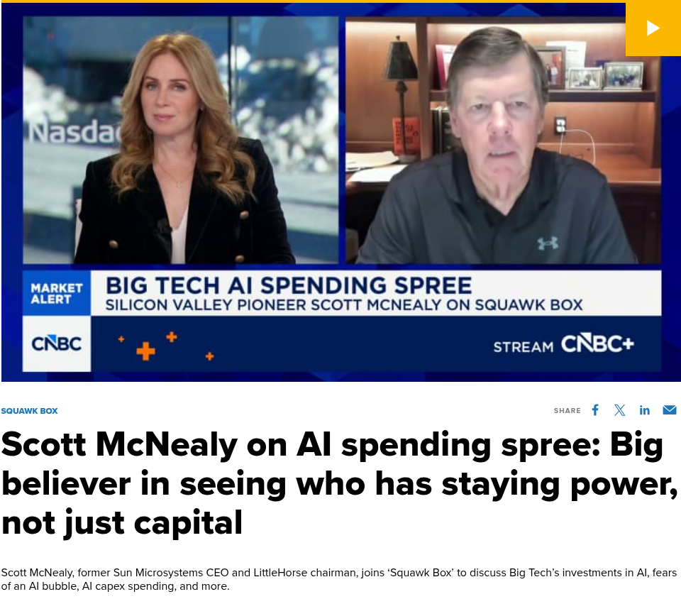 Scott McNealy on CNBC Squawk Box