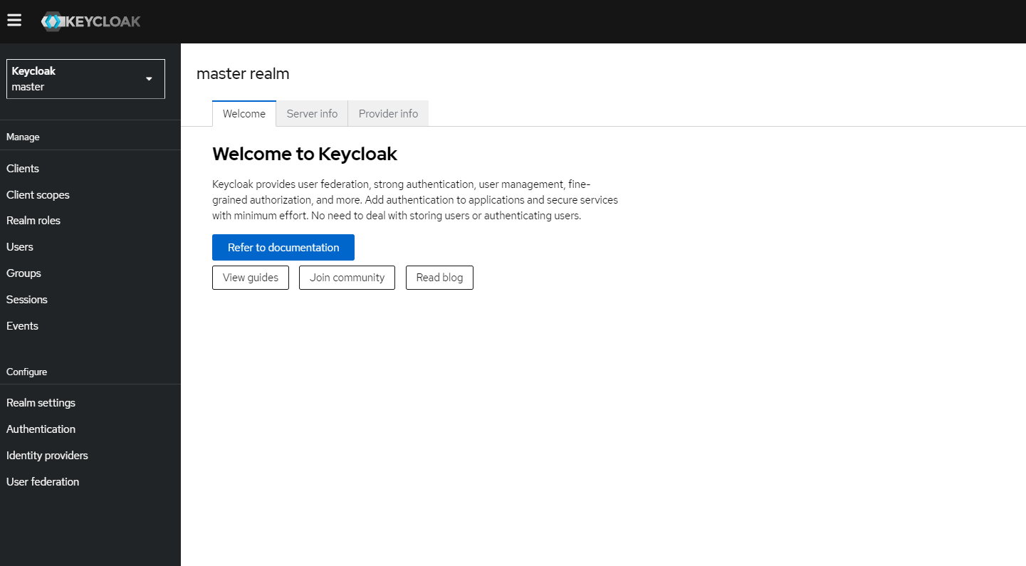 Keycloak Admin Console